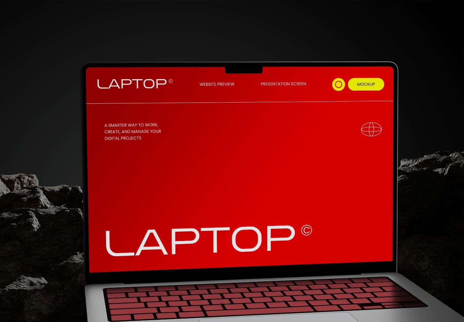 Modern PSD Laptop Mockup for Web and App Presentation