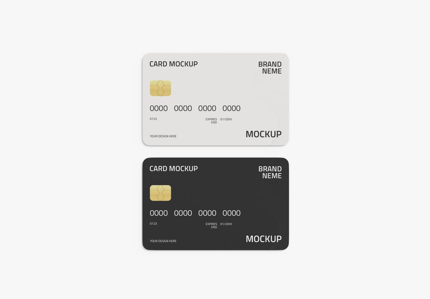 Dual-Tone Credit Card Mockup for Brand Design Projects