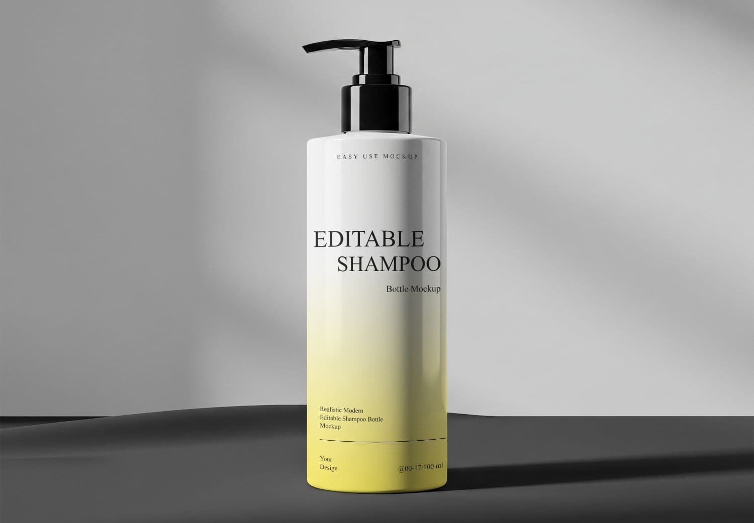 Editable Shampoo Bottle Mockup Template
