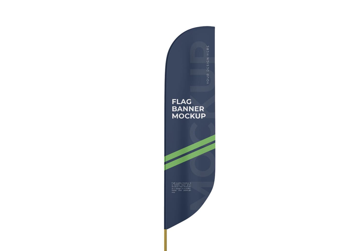Professional Flag Banner Mockup for Branding and Marketing