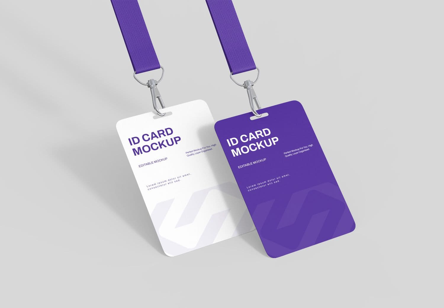 Realistic ID Card Mockup for Brand Identity Design