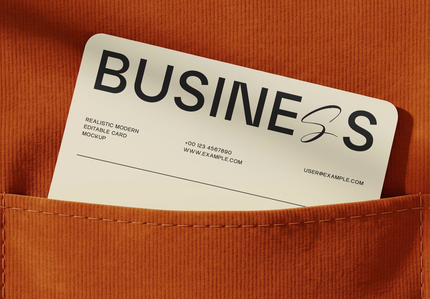 Modern Business Card Mockup in Pocket