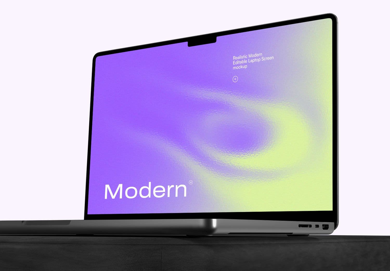 Realistic Modern Laptop Screen Mockup for Digital Design Projects
