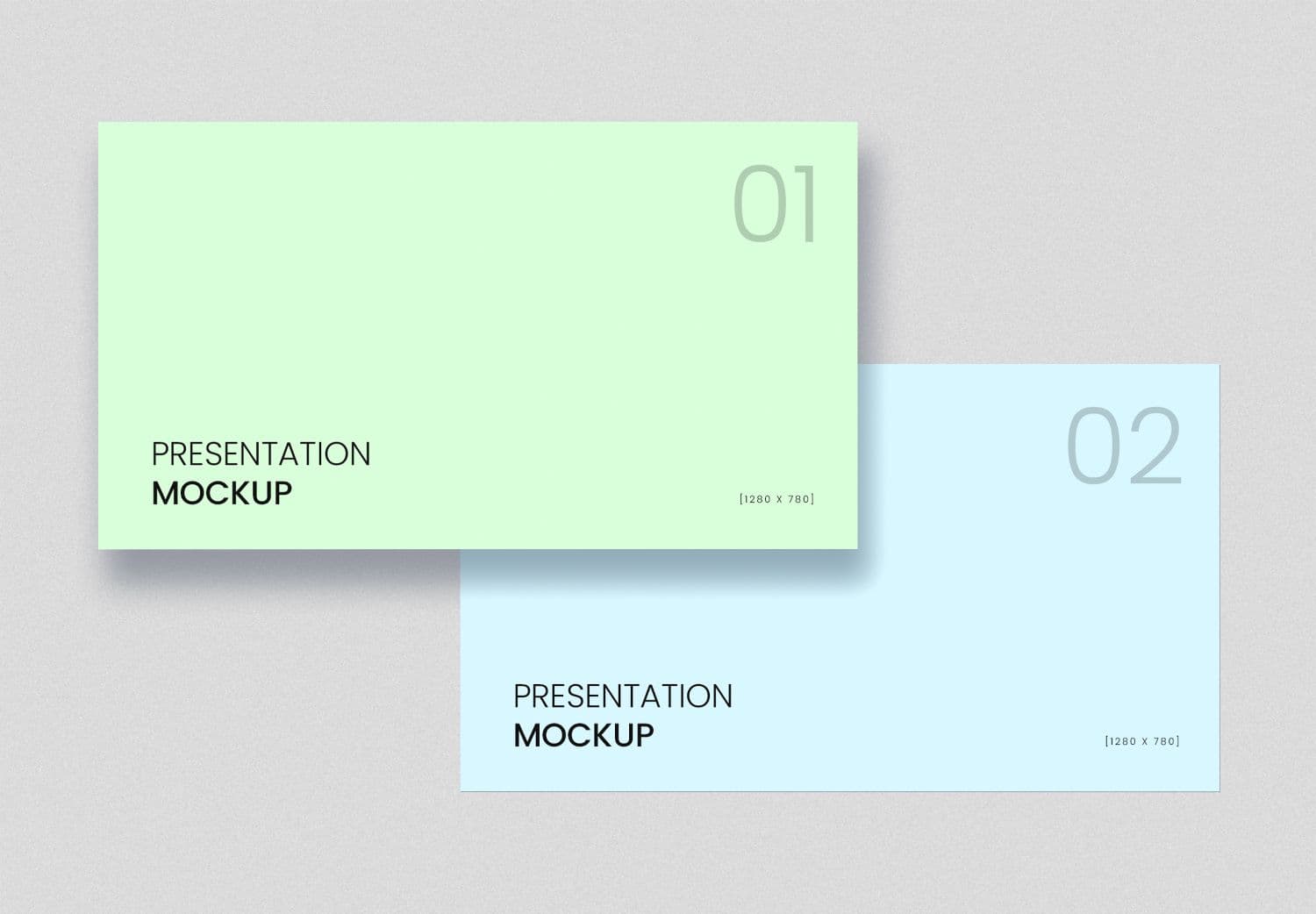 Professional Presentation Slide Mockup with Two Color Options