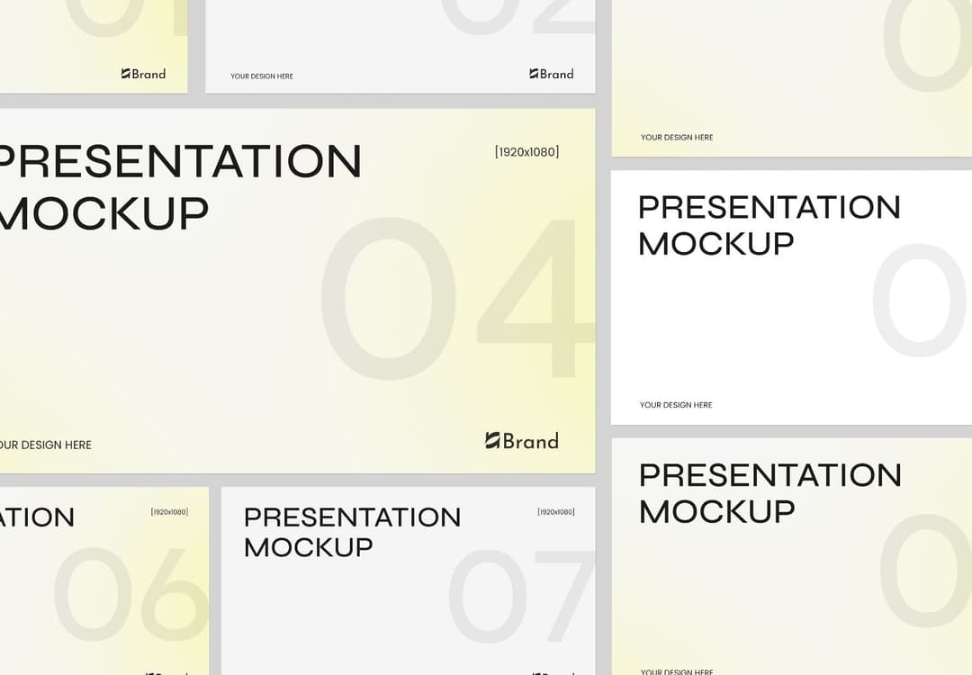 Brand Realistic Presentation Slide Mockup for Creative Designers