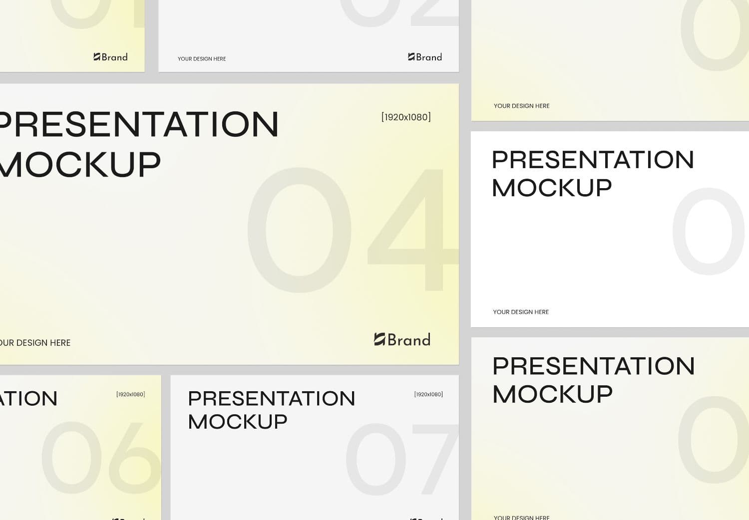 Brand Realistic Presentation Slide Mockup for Creative Designers