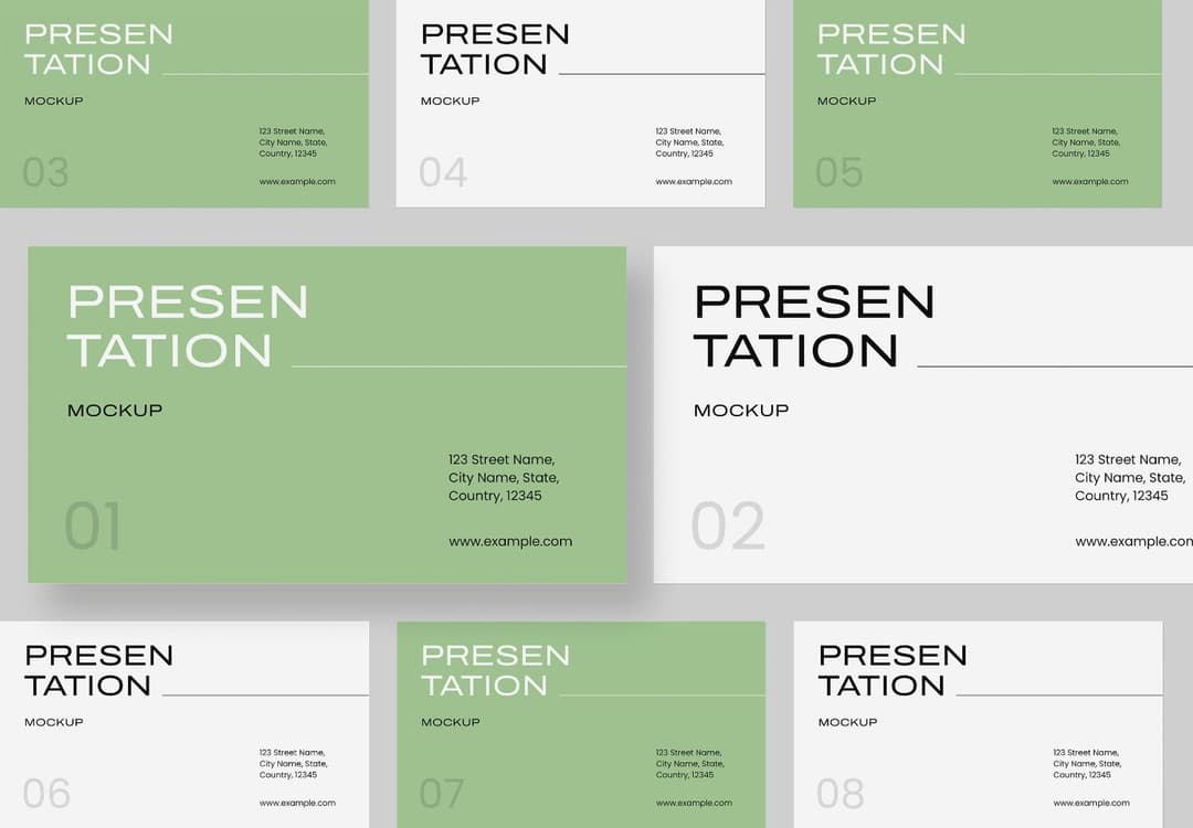 Professional Presentation Slide Mockup Set for Designers
