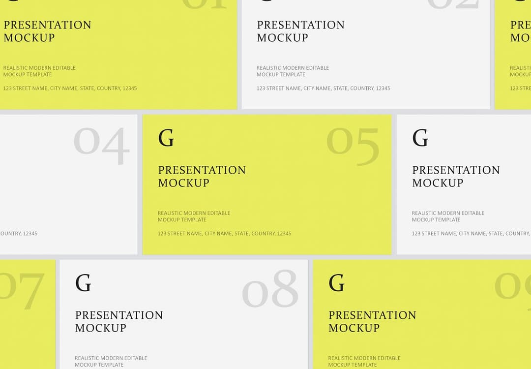 Presentation Slide Mockup Set