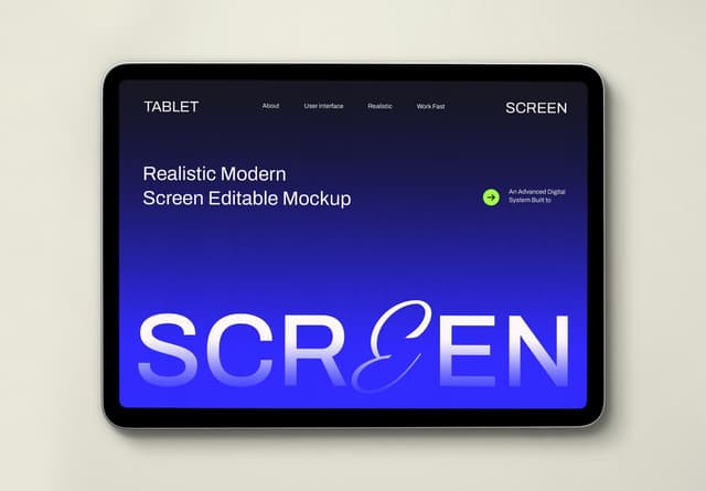 Modern Tablet Screen Mockup for Digital Design