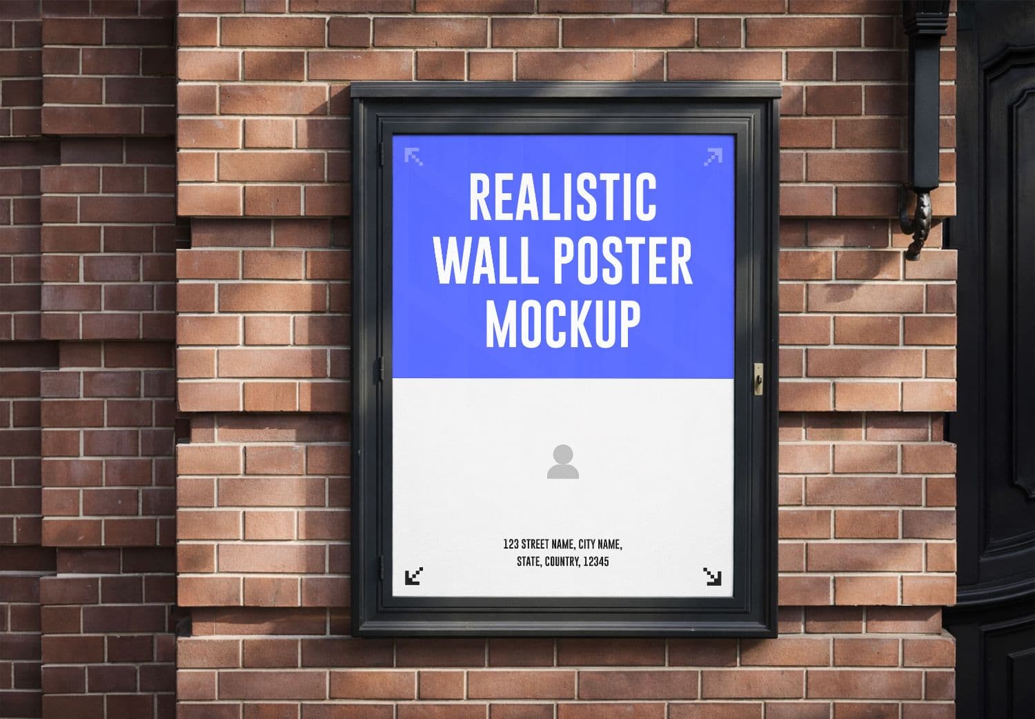 Realistic Brick Wall Poster Mockup for Design Presentations