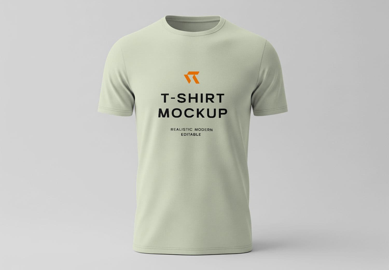 Sage Green Short Sleeve T-Shirt Mockup Design