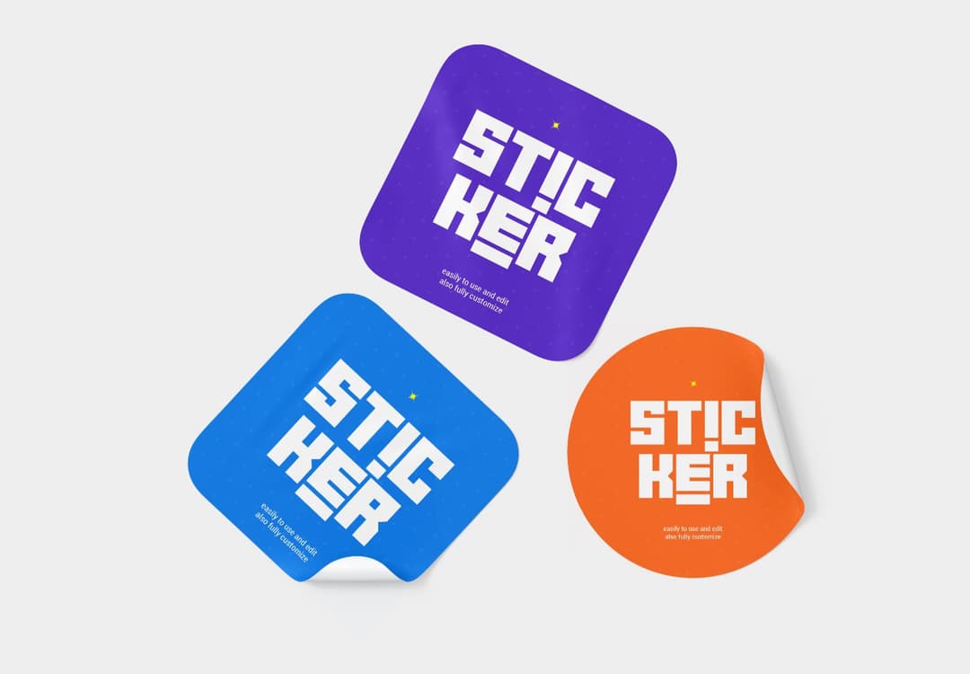 Multi Sticker Mockup Set