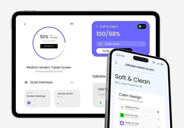 Tablet and iPhone 17 Pro Mockup