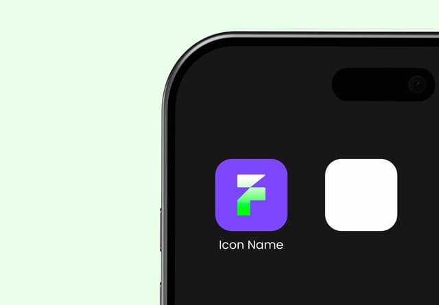 iPhone App Icon Mockup Close Up View