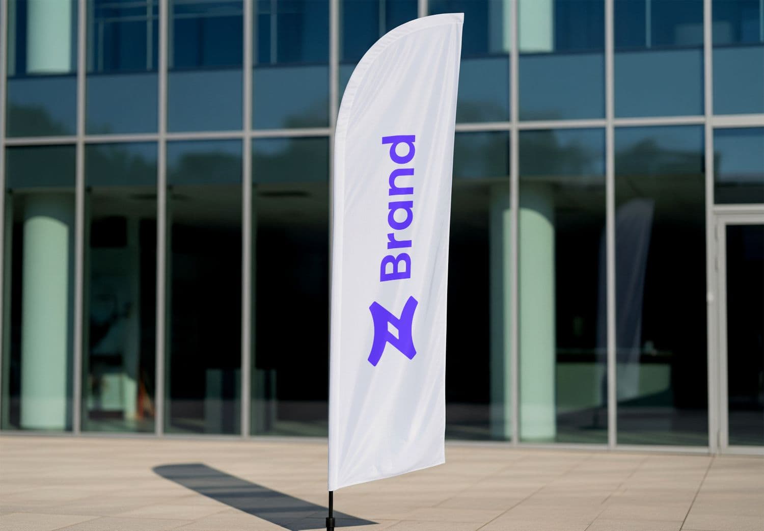 Outdoor Feather Flag Banner Mockup