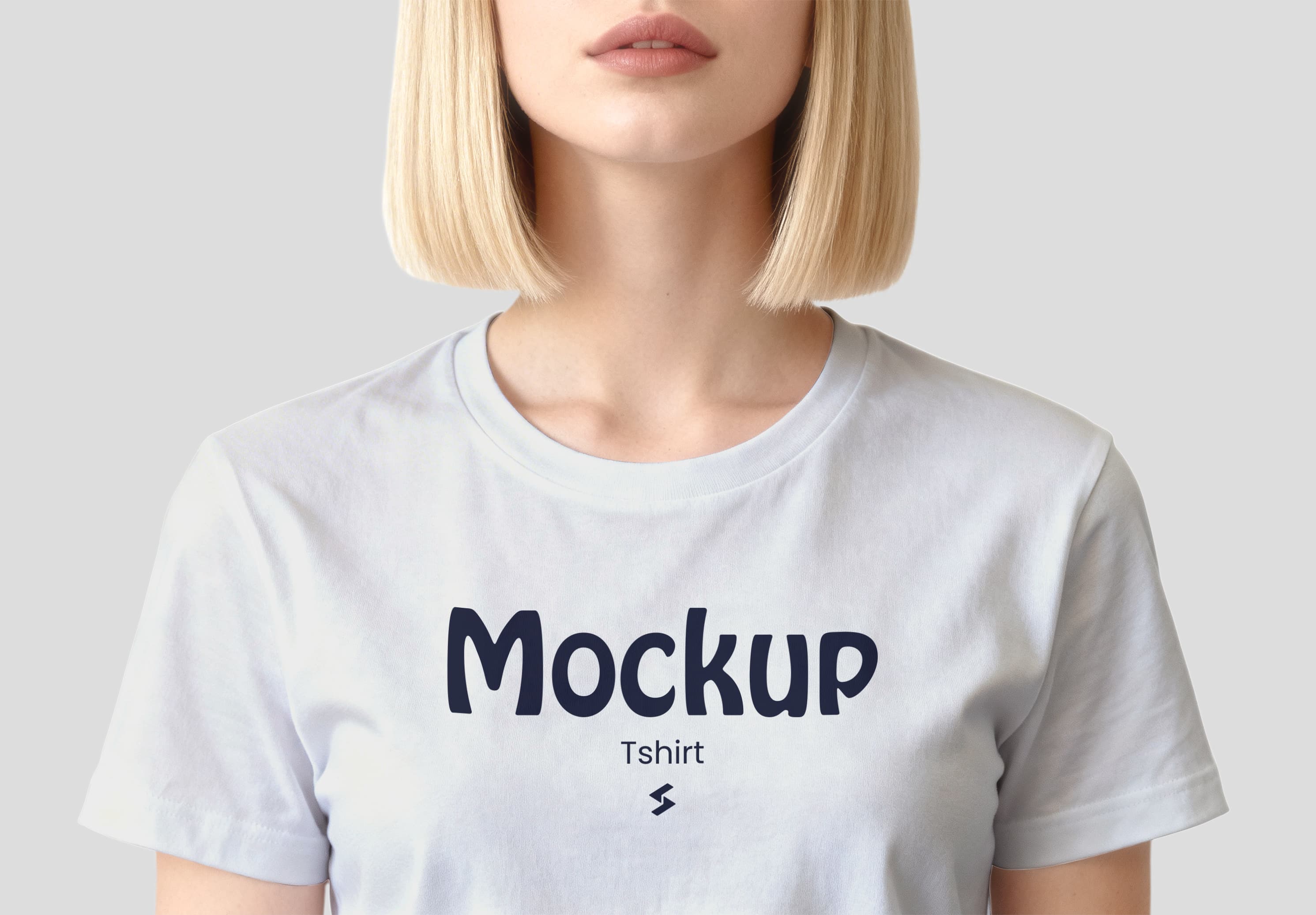 Women White T-Shirt Mockup Front