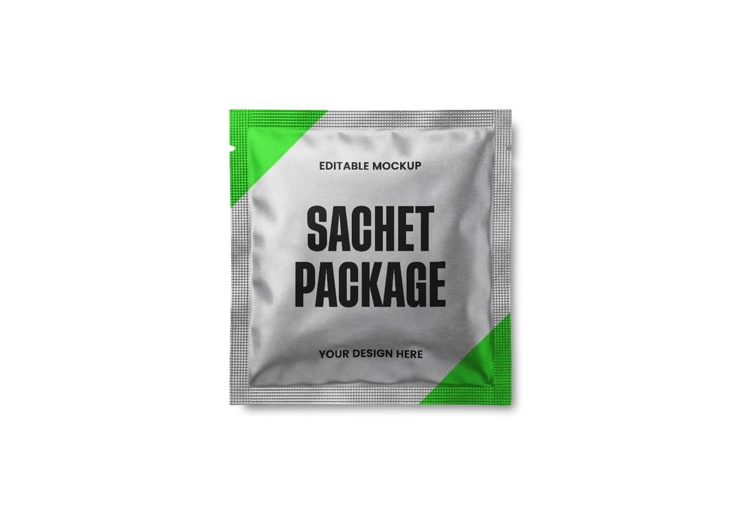 Foil Sachet Packaging Mockup | MockupHive