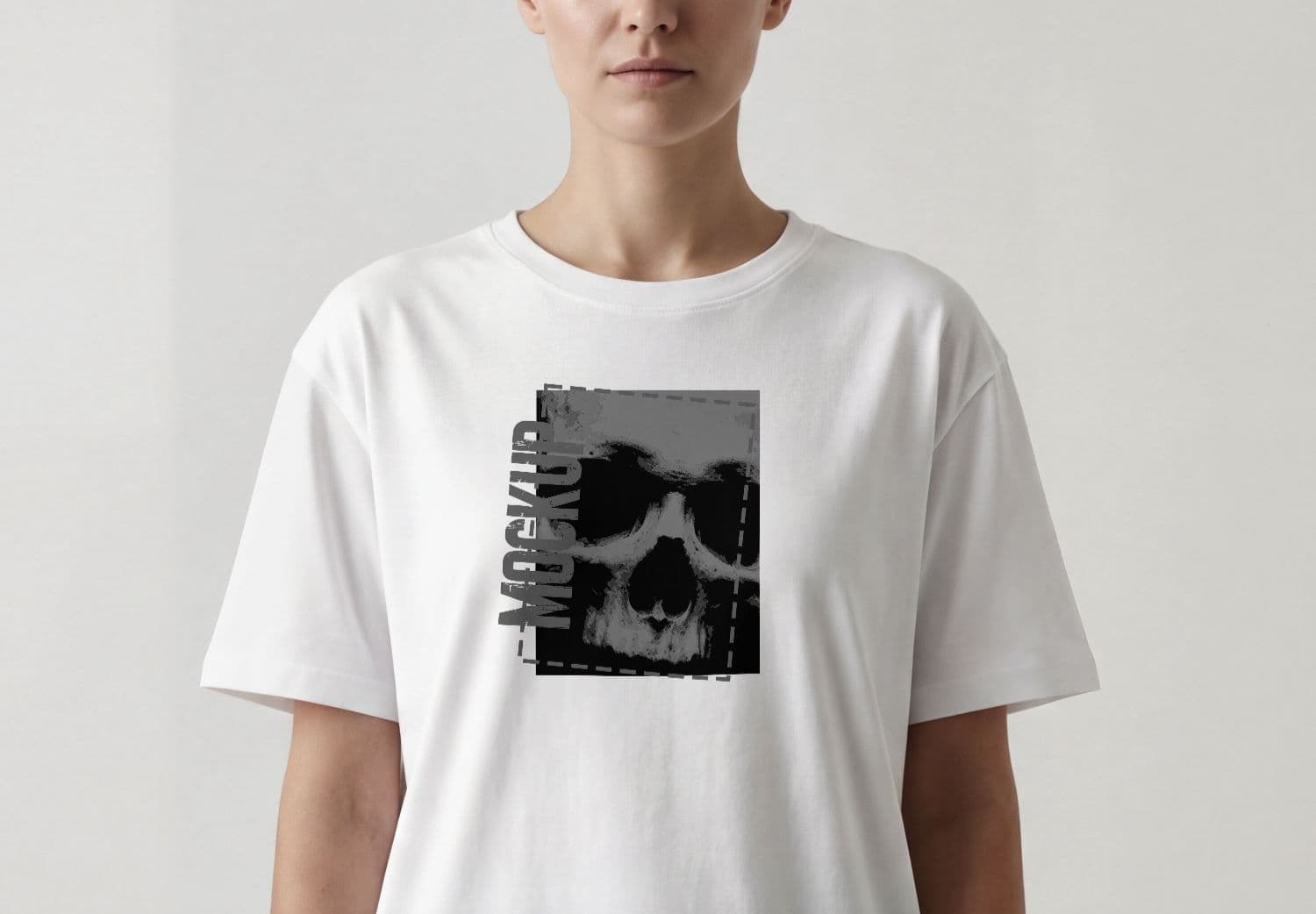 White T-Shirt Front Design Mockup