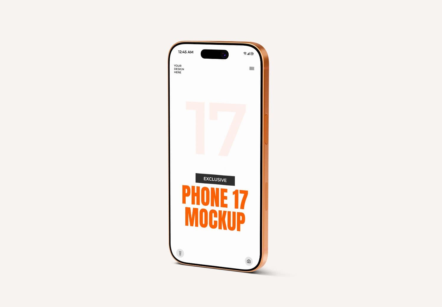 iPhone 17 Pro Front View Mockup