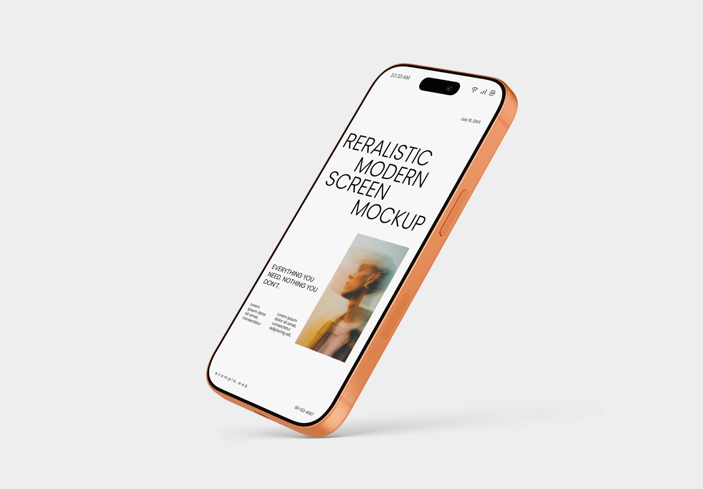 Orange Frame iPhone 17 Pro Max Mockup