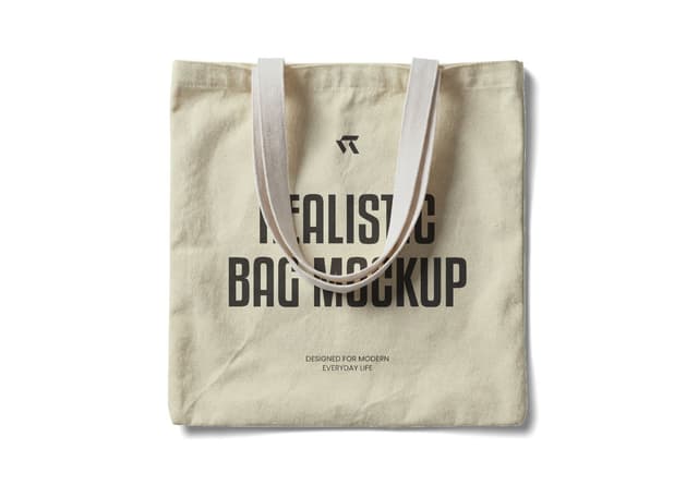Minimal Canvas Tote Bag Mockup