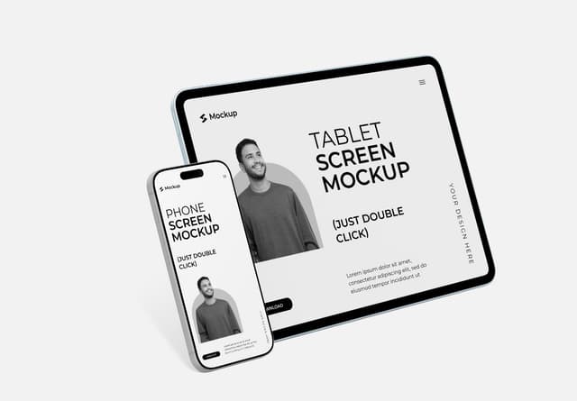 iPhone 17 Pro Tablet Responsive Screen Mockup Set