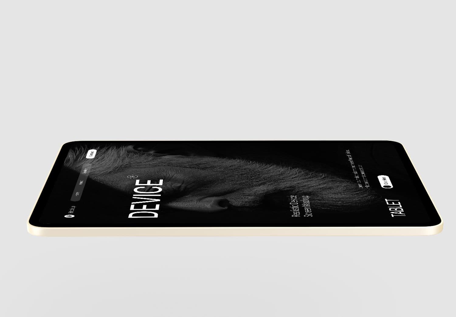 Side View Apple iPad Tablet Mockup