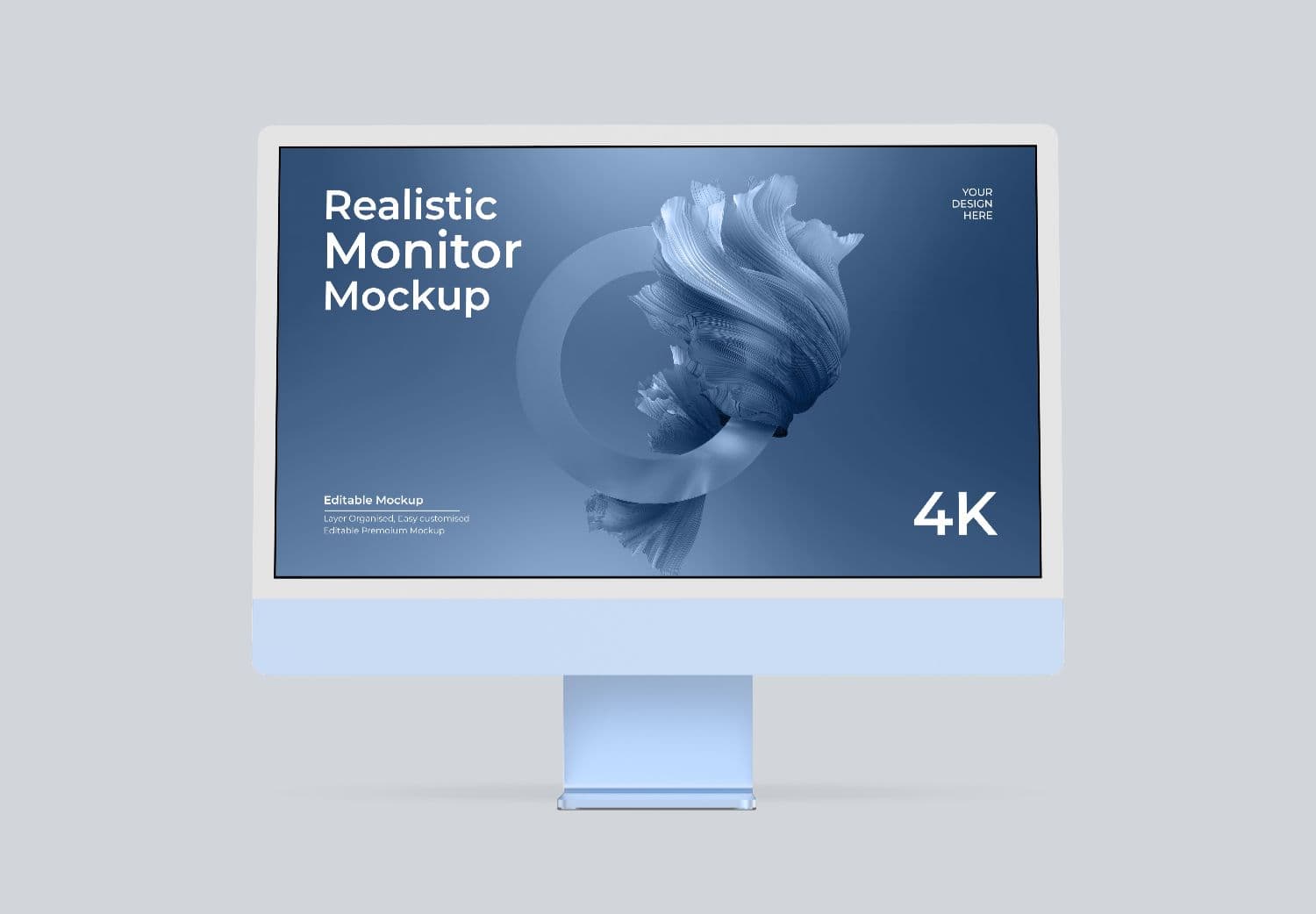 Apple iMac Desktop Monitor Screen Mockup