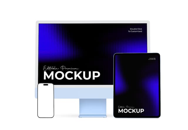 iPhone 17 Pro iPad iMac Responsive Device Mockup