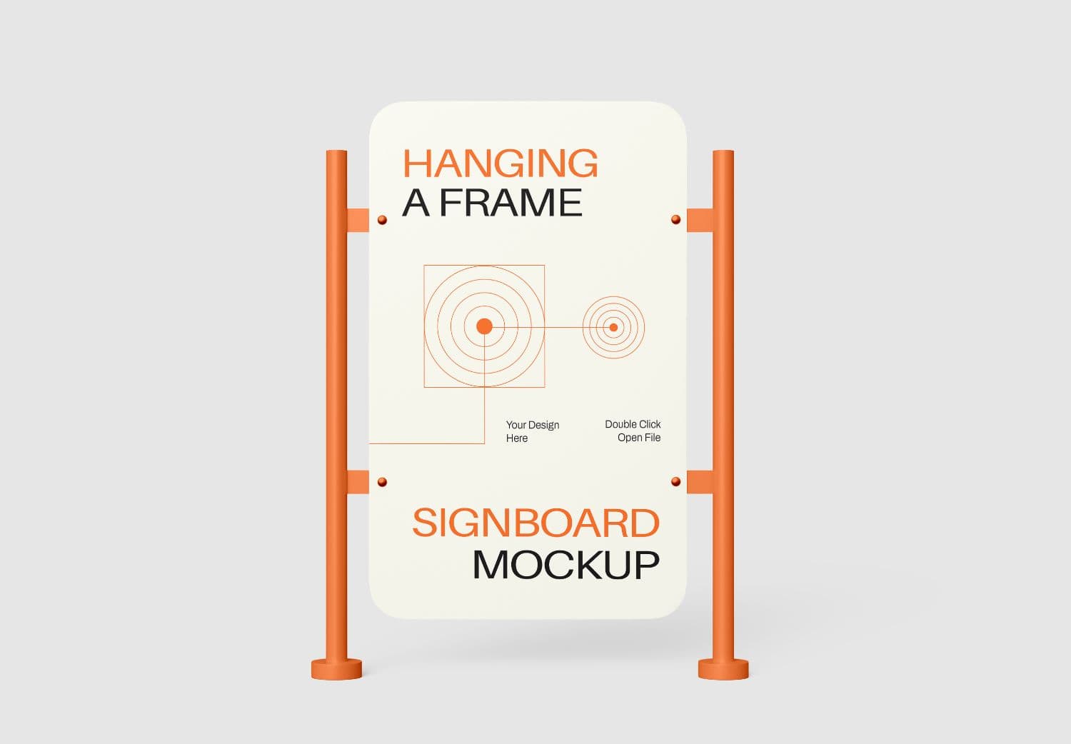 Minimal Hanging Signboard Mockup