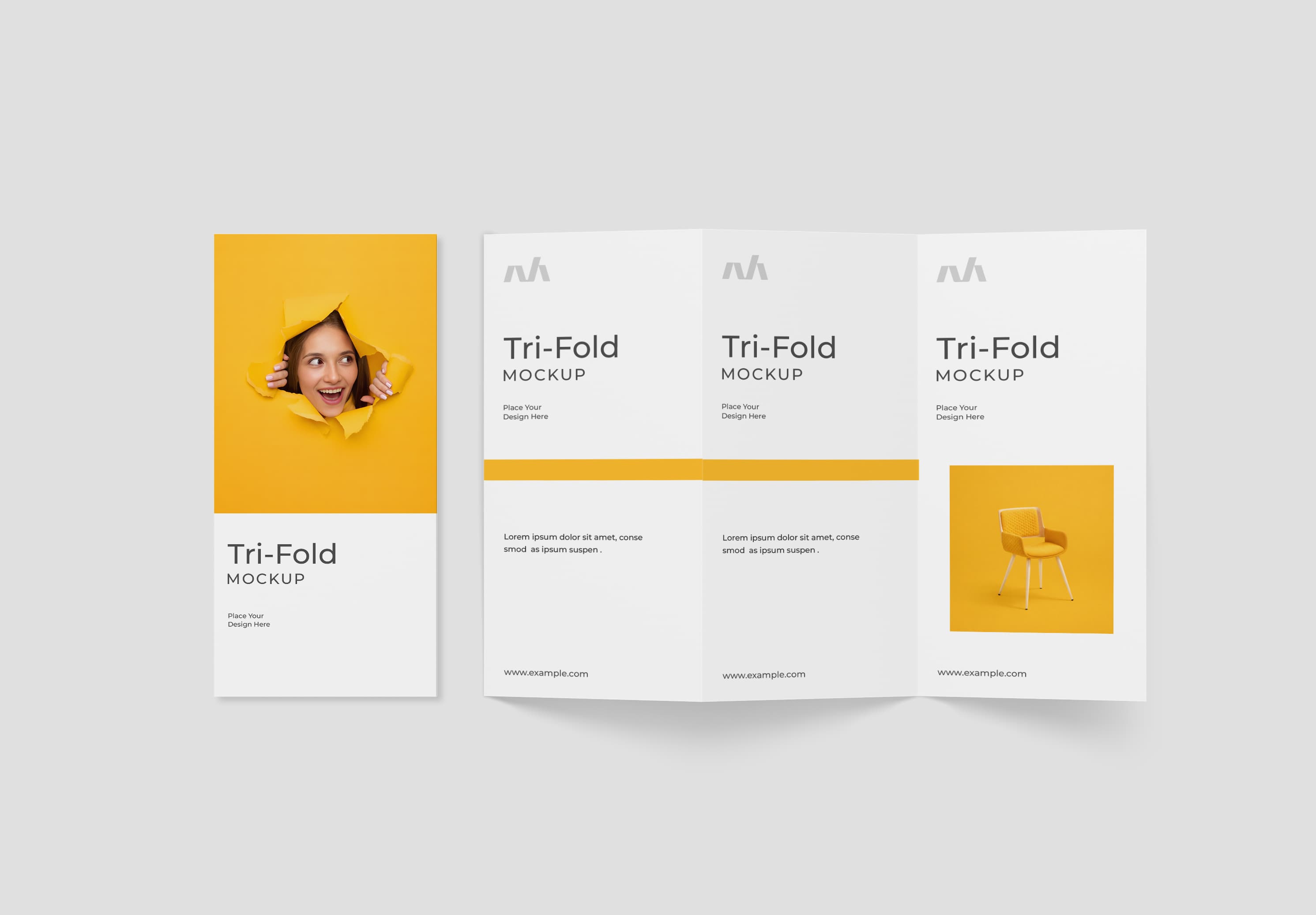 Minimal Tri Fold Brochure Mockup Presentation | MockupHive
