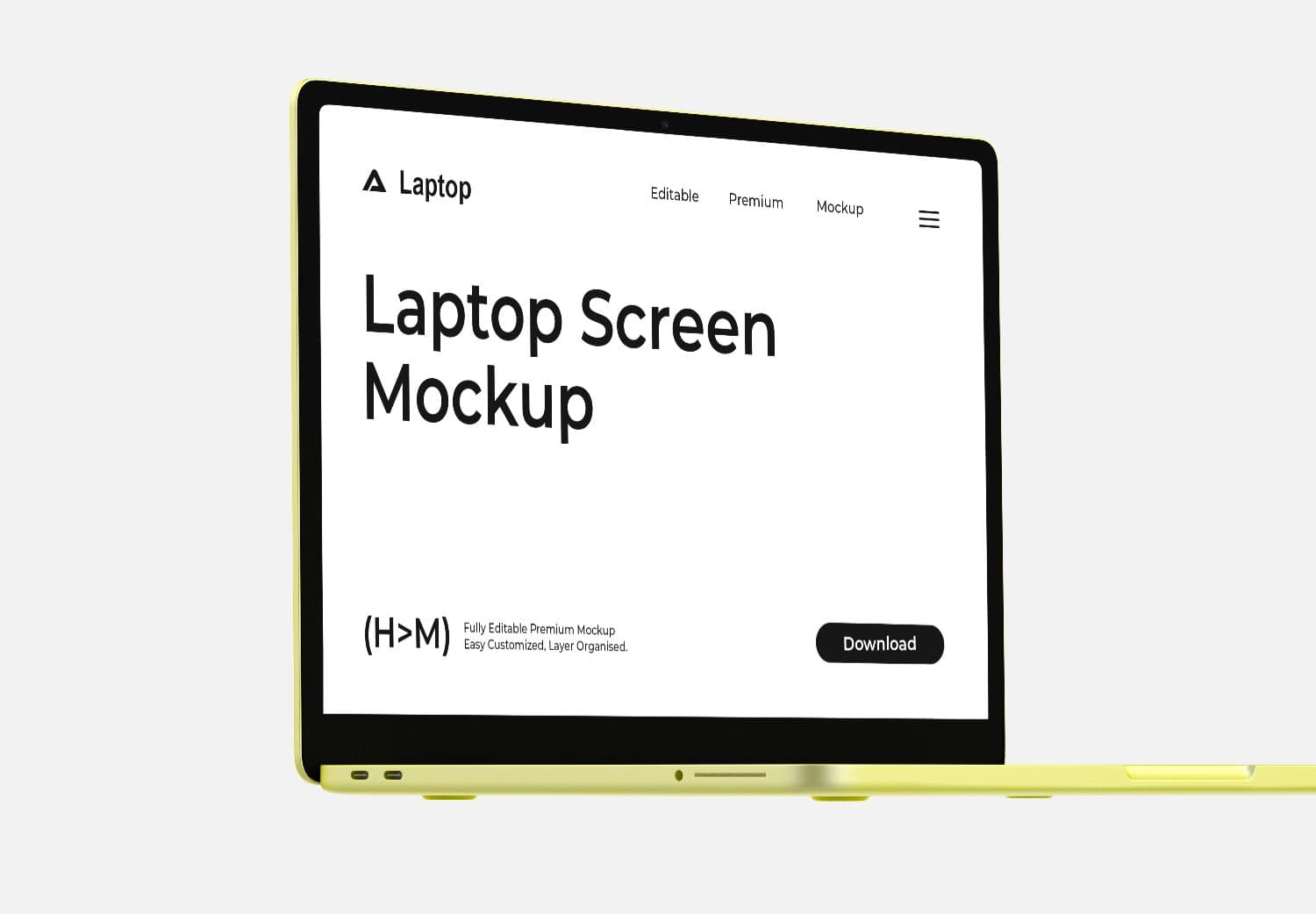 Macbook Neo Screen Mockup Editable Design Template