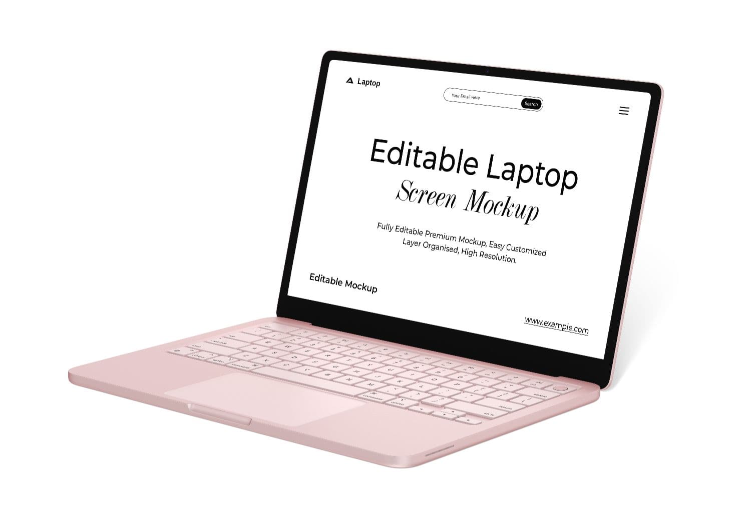 Macbook Neo Screen Mockup Angled View