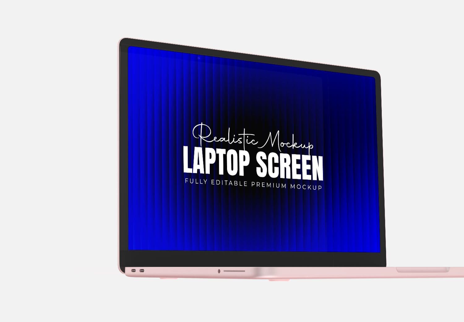 Macbook Neo Screen Mockup Blue Display View