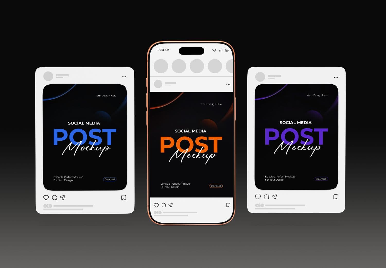 Realistics Social Media Post Mockups