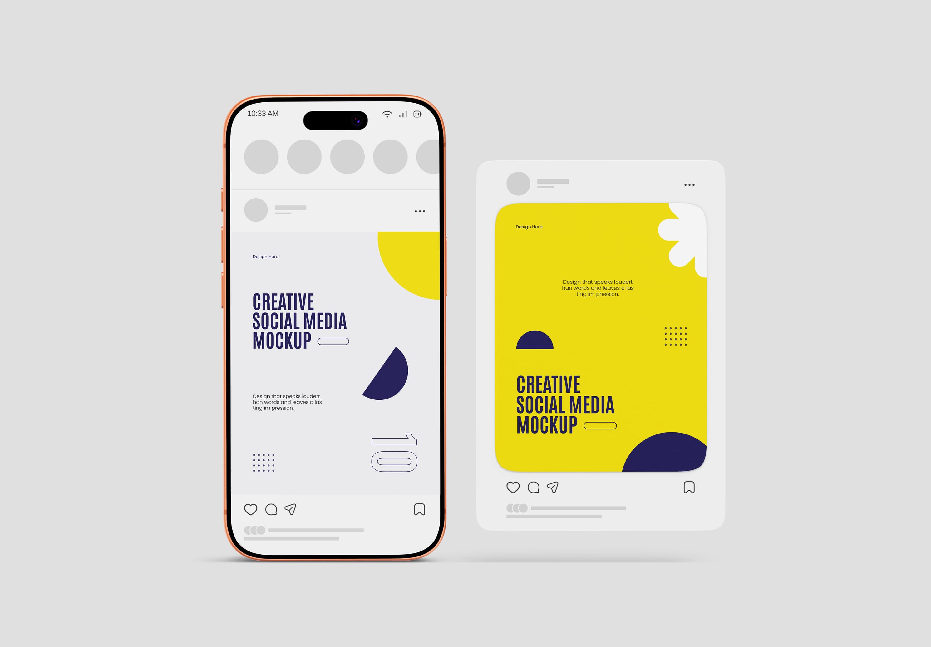 Creative Social Media Post Mockup | MockupHive