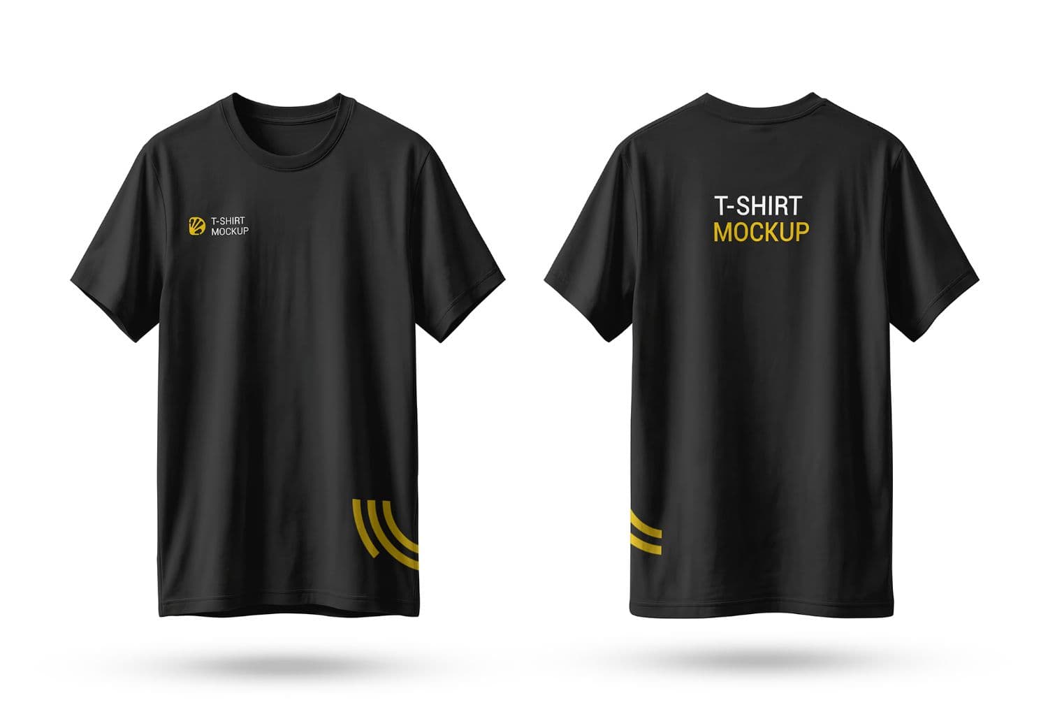 Front and Back Branding Display T-Shirt Mockup