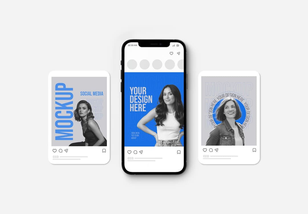 Social Media Post Mockup for Mobile Feed