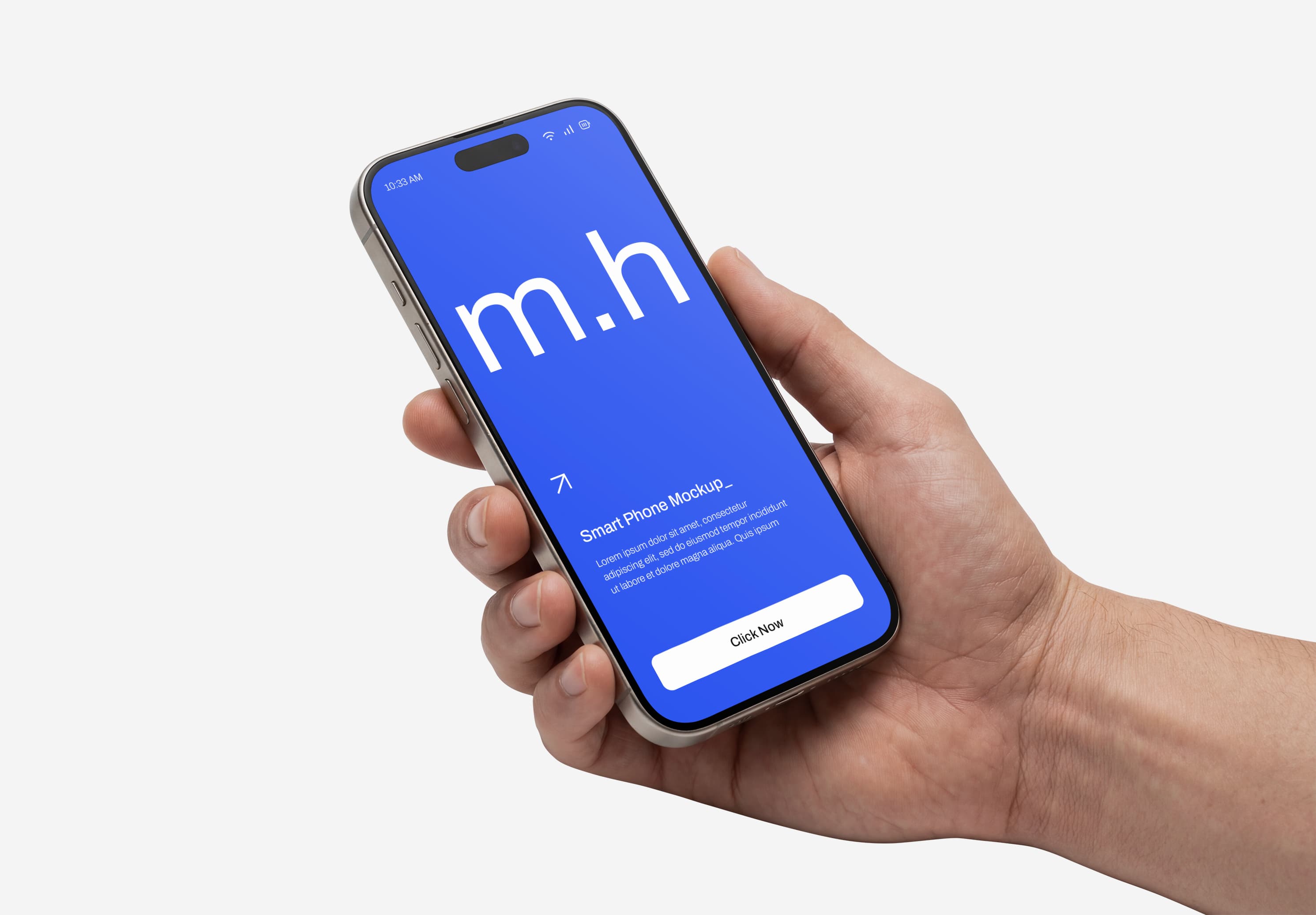Realistic Hand Holding iPhone Mockup for App Showcase