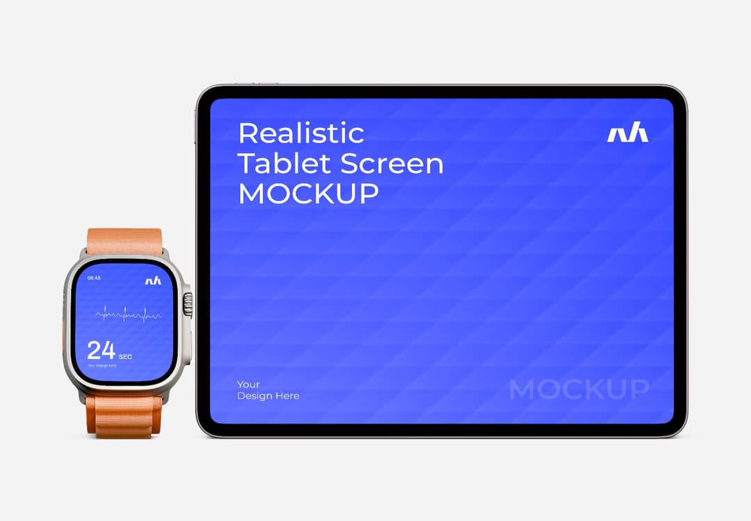 iPad & Apple Watch Mockup set