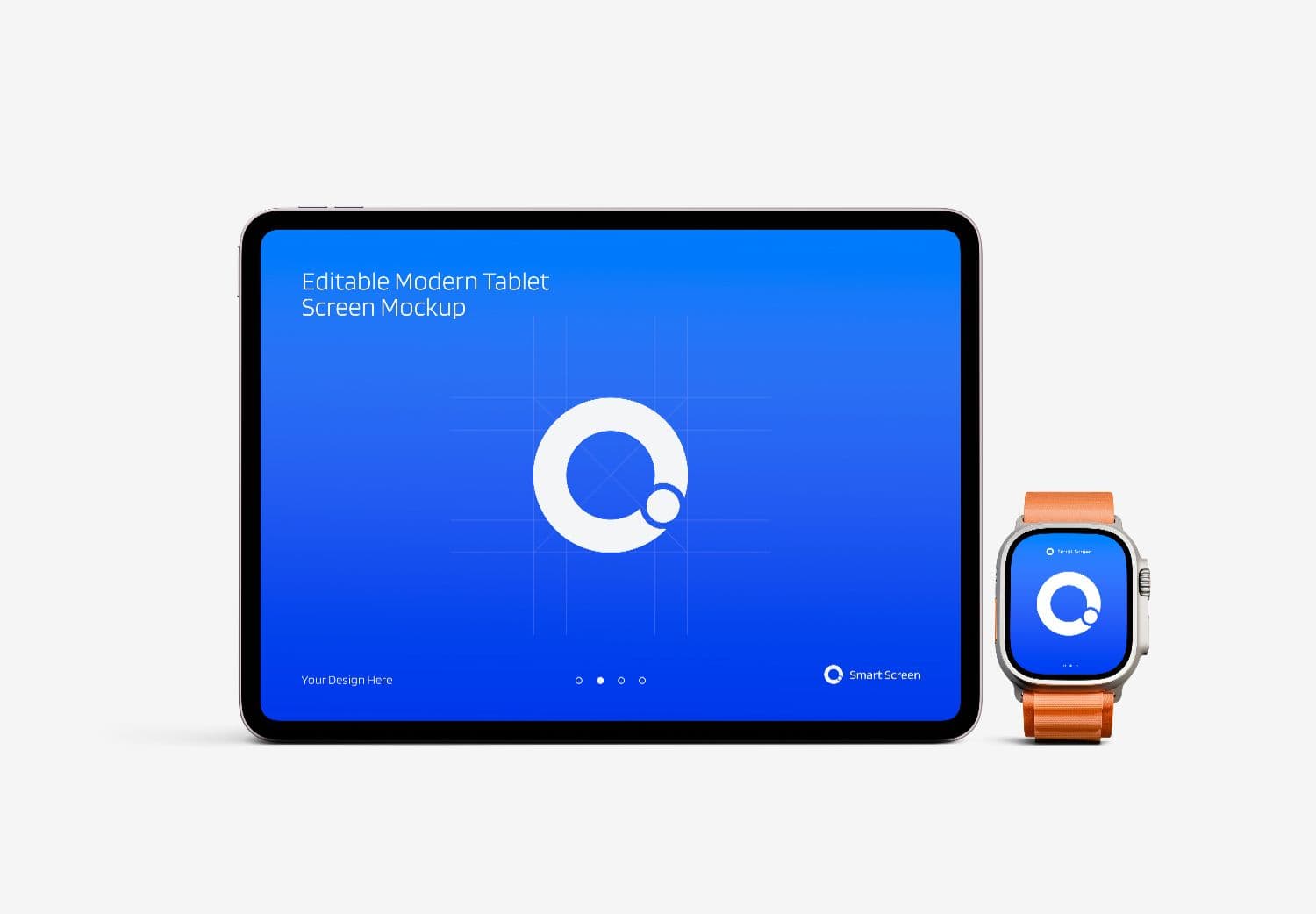 Tablet & Smart Watch Combo Mockup's