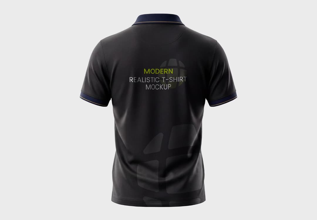Modern T-Shirt Back View Mockup