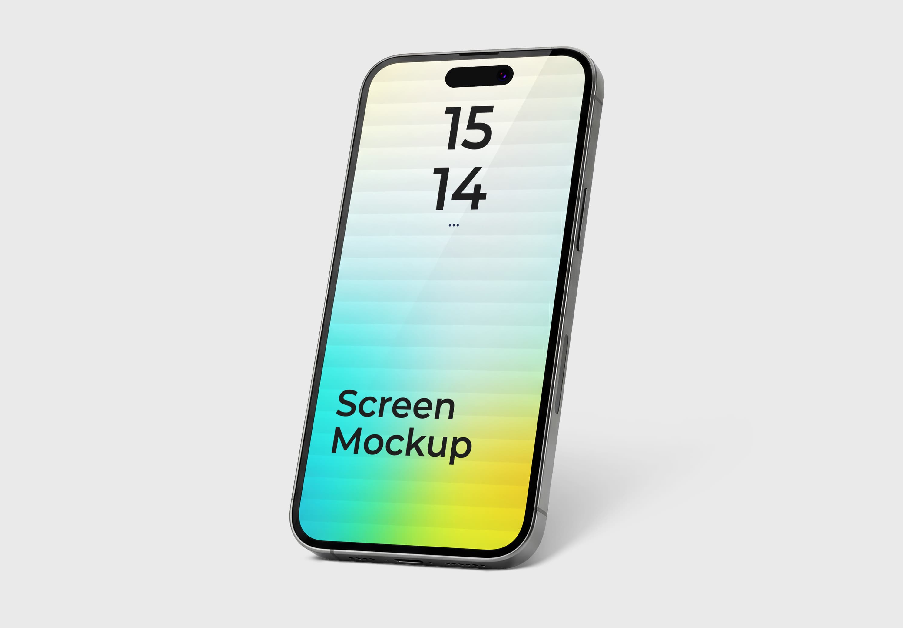 Angle Smartphone Mockup - Standing Phone Screen Display