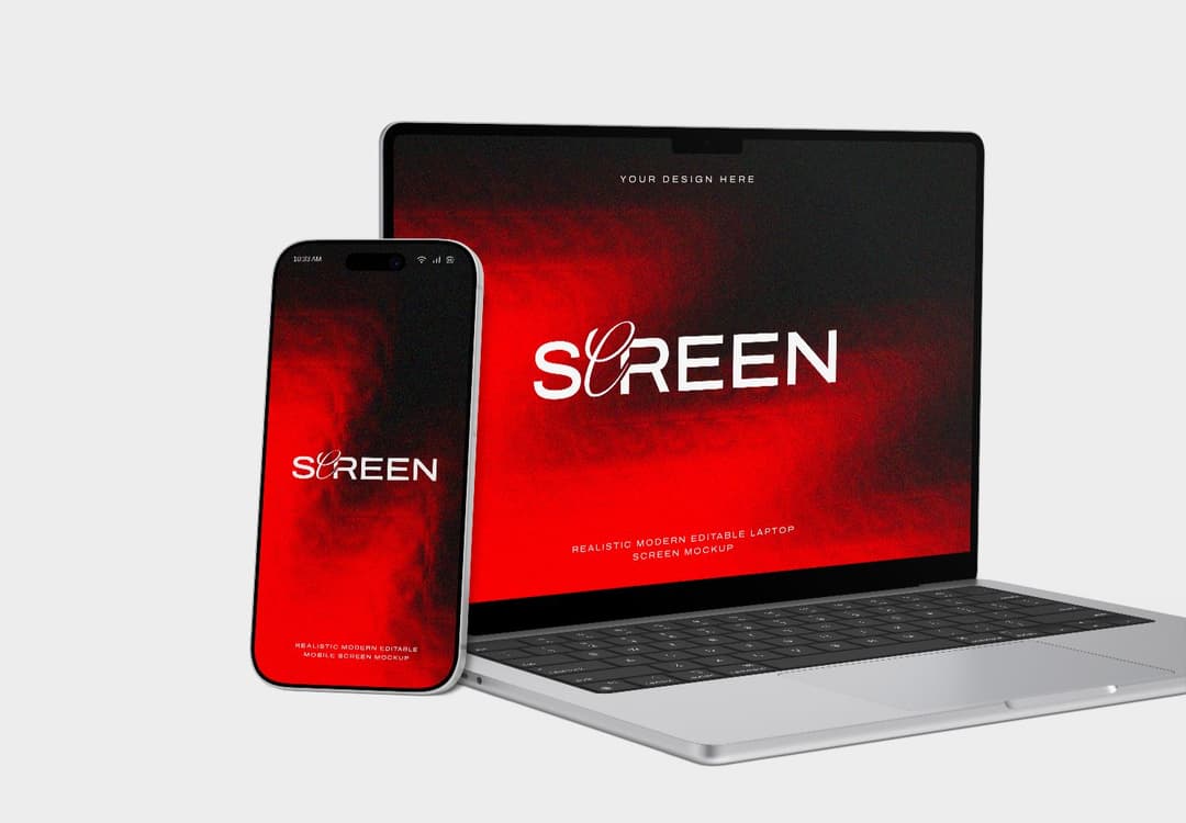 Laptop & Mobile Screen Mockup