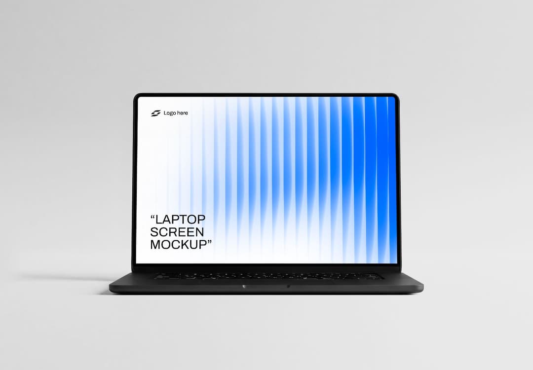 Macbook Screen Mockup - Front View Display
