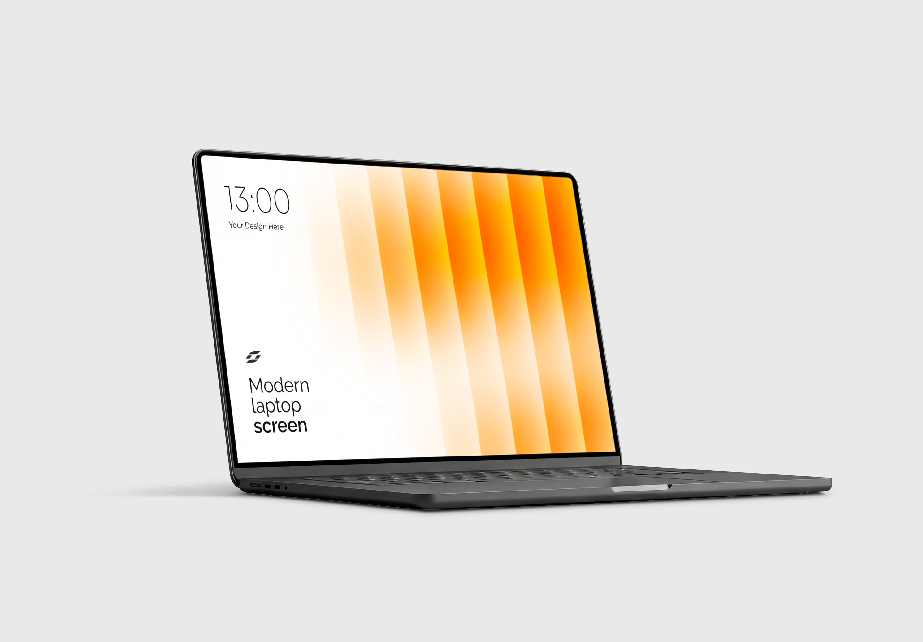 MacBook Neo Laptop Screen Mockup Angled View