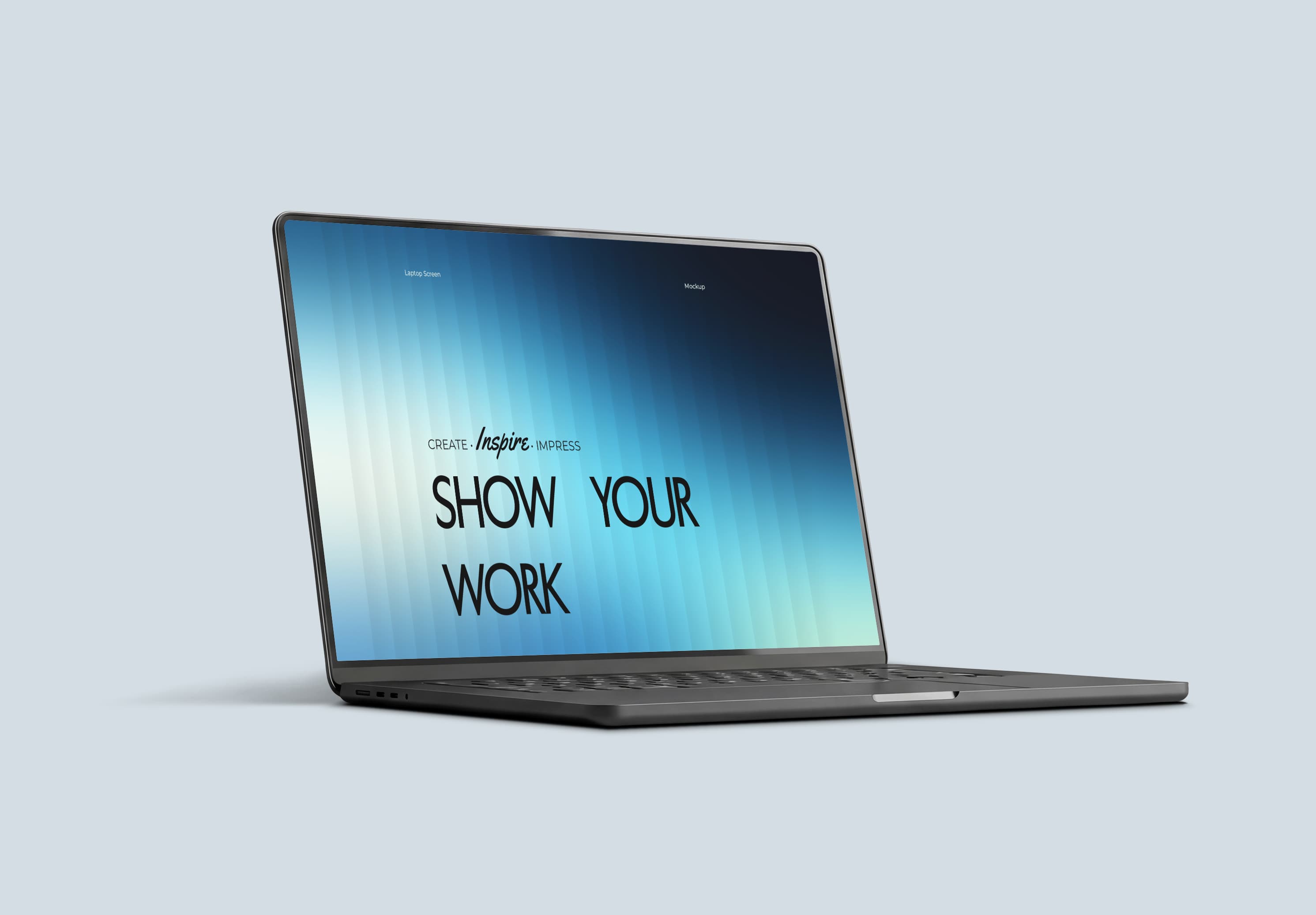 MacBook Pro Laptop Screen Mockup Angled View