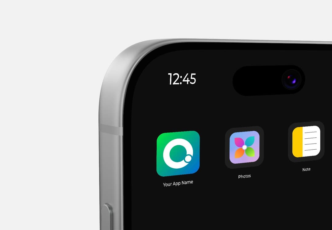 Minimal App Icon Screen Mockup