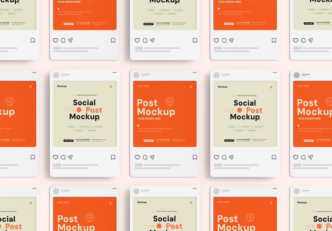 Multi Layers Social Media Post Mockup