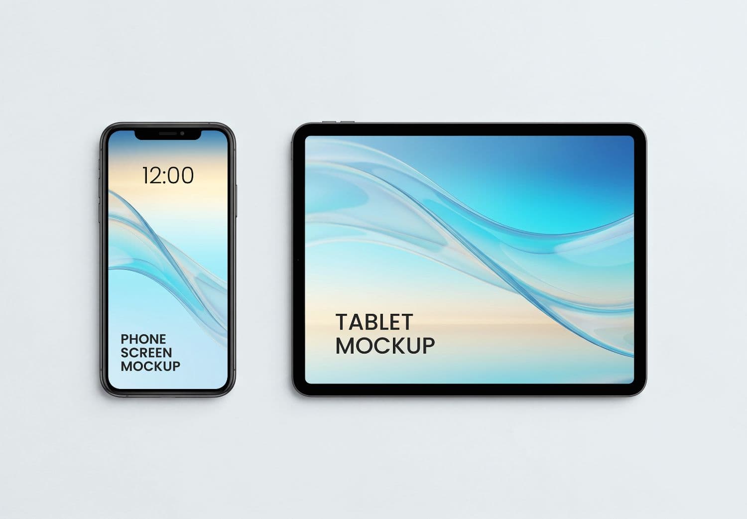Phone and Tablet Screen Mockup Set